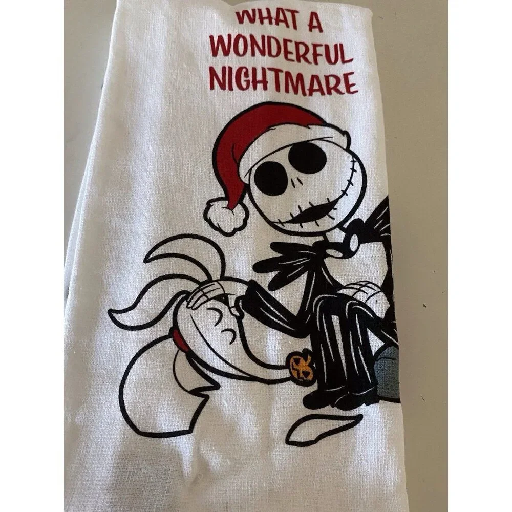 2 Pack Disney Jack Skellington‎ Zero Nightmare Before Christmas Kitchen Towels